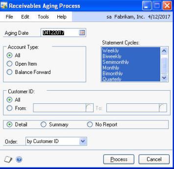 I frequently get asked "Why is there a separate step to age Microsoft Dynamics GP Accounts Receivable?" 