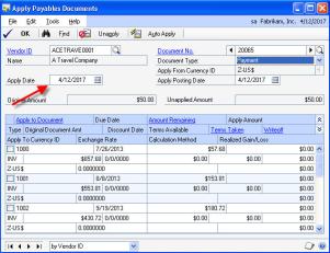 The Apply Date that shows in the apply window for Microsoft Dynamics GP Payables has an important role. The apply date that is used when the invoice becomes fully applied will become the "Date Invoice Paid Off."